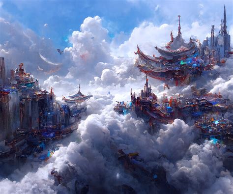 ArtStation - City On The Cloud Series | Artworks