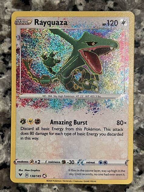 Mavin Pokemon Vivid Voltage RAYQUAZA Amazing Rare 138 185