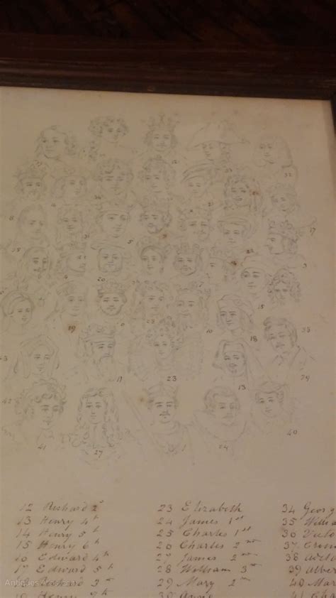 Antiques Atlas Pencil Drawing Of British Monarchy Kings And Queens