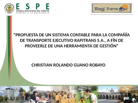 PPT PROPUESTA DE UN SISTEMA CONTABLE PARA LA COMPAÑÍA DE TRANSPORTE