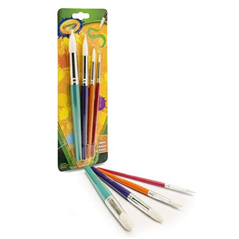 Crayola Kids Paint Brushes, 4 Count, Ages 3, 4, 5, 6 - Paper People Play