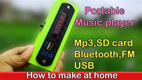 How To Make Portable Mp3 And Fm Player With 3d Printed Box Youtube