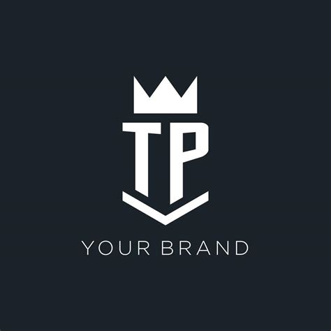 TP logo with shield and crown, initial monogram logo design 23565179 Vector Art at Vecteezy