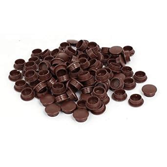 Uxcell Mm Dia Plastic Thread Design Screw Cap Covers Hole Lids Brown