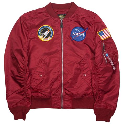 Alpha Industries Men L2b Nasa Jacket Red Commander