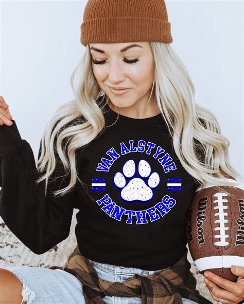 Van Alstyne Panthers Circle Logo Dtf Transfer Rustic Grace Heat