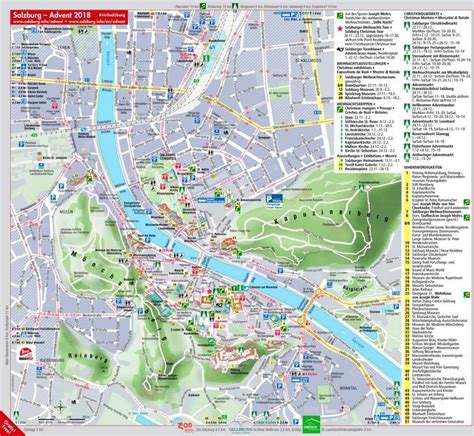 Stadtplan Salzburg Mit Sehensw Rdigkeiten