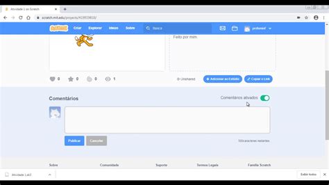 Compartilhando Um Trabalho Feito No Scratch 3 YouTube