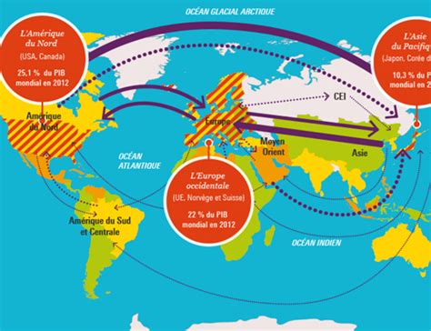 Les principaux flux commerciaux dans le monde Francetv Éducation