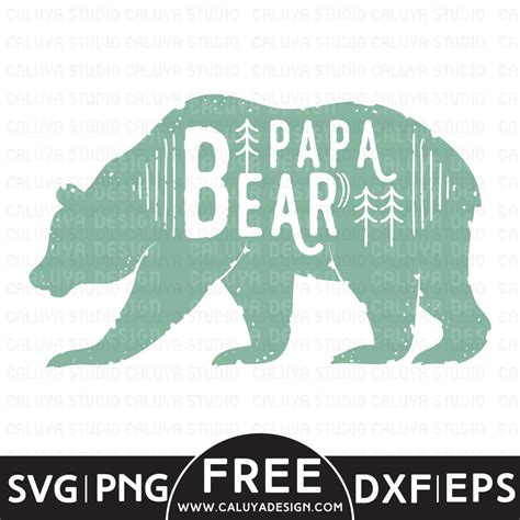 Papa Bear Free Svg Png Eps And Dxf Download By Caluya Design