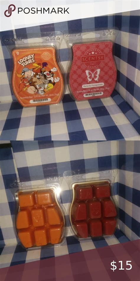 Two Scentsy Wax Scentsy Bars Looney Tunes And Perfectly Pomegranate New