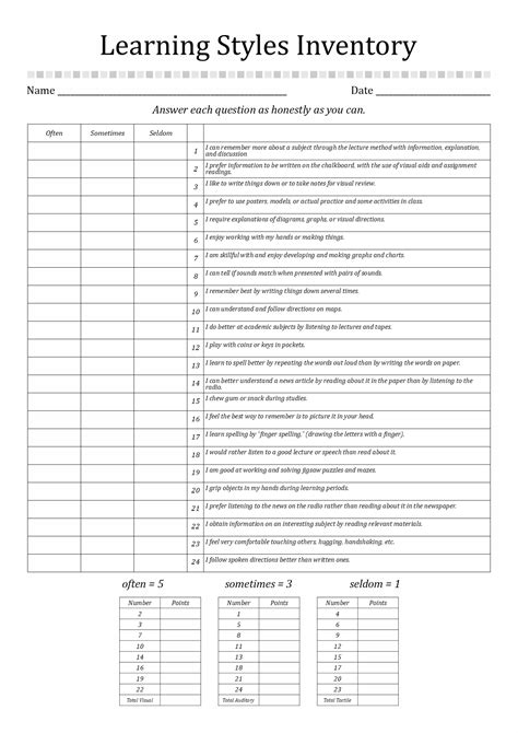 Learning Styles Quiz Pdf