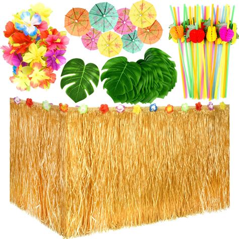 149 Pcs Hawaiian Tropical Party Decoration Set For Jungle Beach Aloha