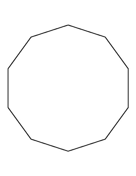 Printable Decagon Template