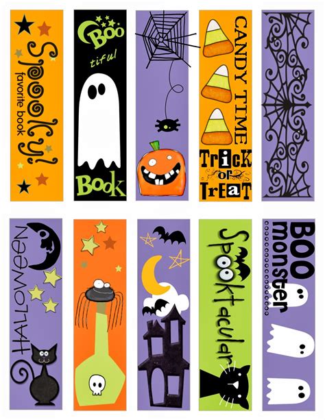 Halloween Bookmarks Free Printable Printable Word Searches