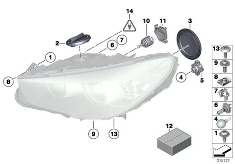 2012 Bmw Head Light Vertical Aim Control Alc 63117207574 Genuine Bmw Part