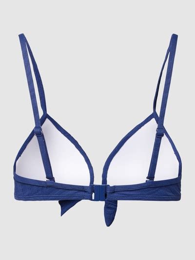 Kup Online Esprit Top Bikini Z Fakturowanym Wzorem Granatowy