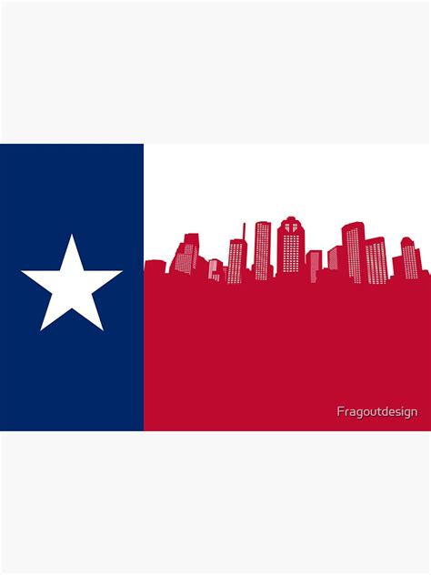 "City of Houston TX flag Design" Sticker for Sale by Fragoutdesign ...