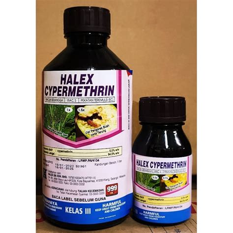 Halex Cypermethrin Racun Serangga 250ml 1liter Shopee Malaysia