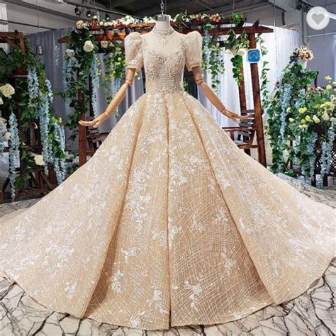 Jual Wedding Dress Ball Gown Luxury Beaded Venti De Novia Shopee