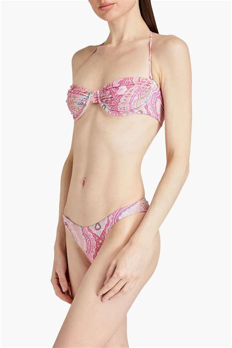 Melissa Odabash Barbados Paisley Print Underwired Bandeau Bikini Top