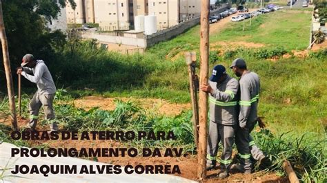 Obras de aterro para prolongamento da Avenida Joaquim Alves Corrêa