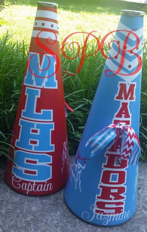 25 Custom Cheer Megaphone LOTS Of Colors To Choose From Etsy Cheer