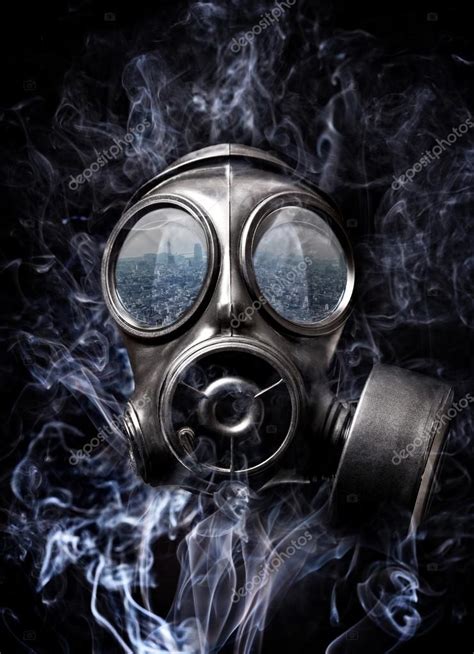 Gas Mask Smoke Wallpaper