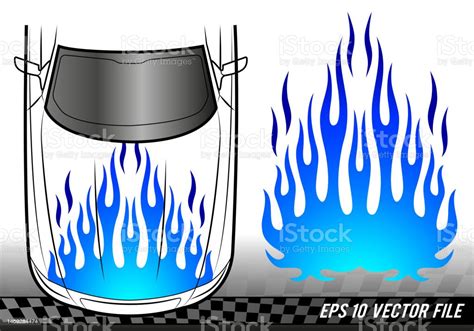 Blue Flame Electric Sports Car Decal Vinyl Sticker Racing Car Speed ...