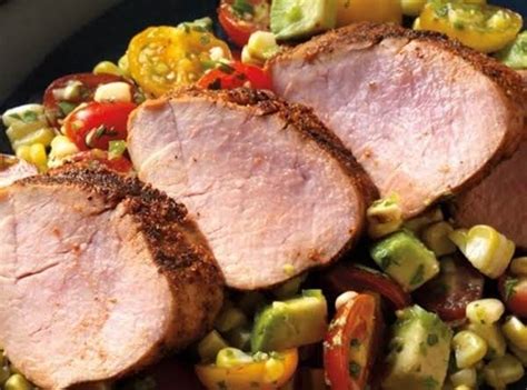 Tex Mex Rubbed Pork Tenderloins With Corn And Tomato Salsarecipe By