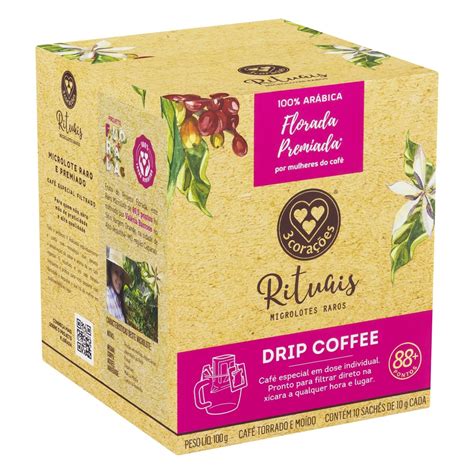 Drip Coffee Florada Premiada Rituais 3 Corações 110GR Center Box Plus