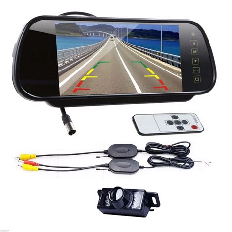 ANSHILONG 7" LCD Mirror Monitor +Wireless Car Reverse Rear View Backup Camera Night Vision-in ...