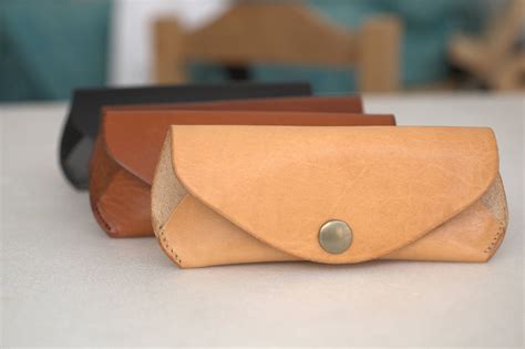 Glasses case Reading leather glasses Sunglasses case Veg tan Leather ...