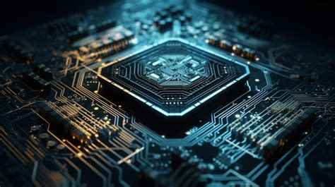 Un Primer Plano De Un Chip De Computadora Con Un Ai Generador De Fondo