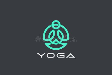 Logotipo De Yoga Hombre Abstracto Sentado Loto Pose Dise O Vectorial