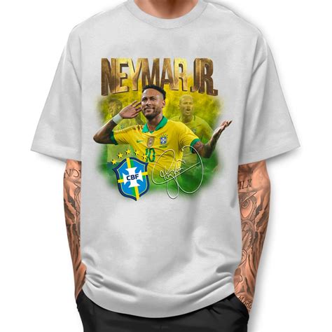 Camiseta Basica Neymar Jr Brasil 100 Algodao Camisa APF Shopee Brasil