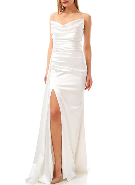 Cowl Neck Strapless Sex Wedding Dresses Missacc