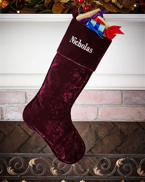 Velvet Christmas Stocking Personalized Velvet Christmas Stockings