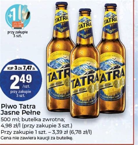 Promocja Piwo Tatra Jasne Pełne 500ml w Stokrotka