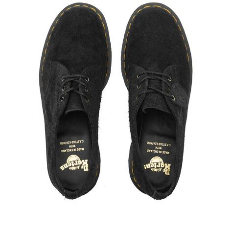 Dr Martens Mens 1461 Bex 3 Eye Shoe In Black Tufted Suede Dr Martens