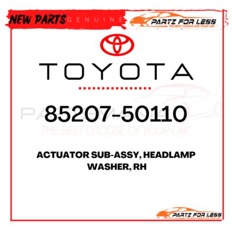 Toyota Genuine Actuator Sub Assy Headlamp Washer Rh