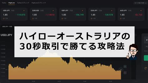 【2025年最新】ハイローオーストラリア30秒取引の勝ち方！