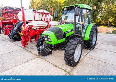 Modern Agricultural Wheeled Tractor Deutz Fahr 6175g Editorial