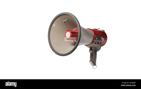 Electronic Megaphone Isolated On White Background With Clipping Path