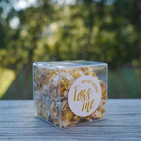 Wedding Confetti Boxes Gold Wedding Confetti Custom Confetti Wedding