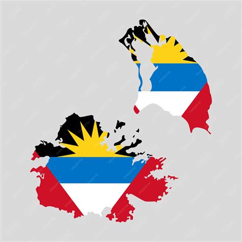 Premium Vector | Antigua map card silhouette antiguan border