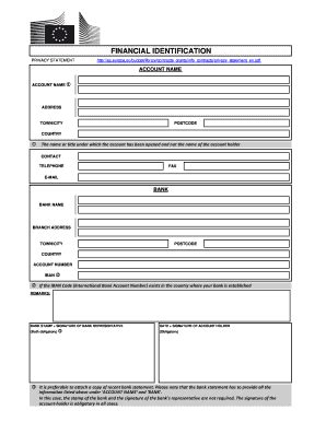 Financial Identification Form Fill And Sign Printable Template Online