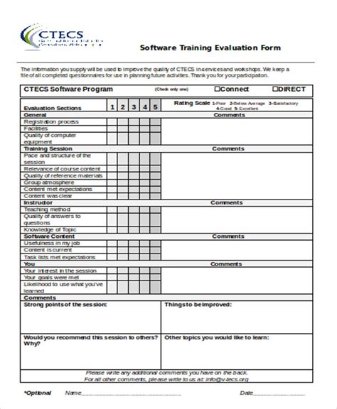 Free 10 Sample Training Evaluation Forms In Ms Word