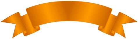 Orange Banner Clip Art PNG Image | Gallery Yopriceville - High-Quality Images and Transparent ...