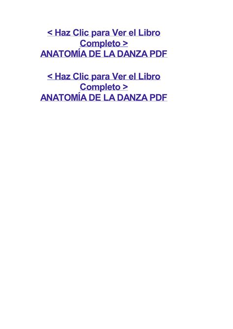 Pdf AnatomÍa De La Danza Pdf Dokumen Tips